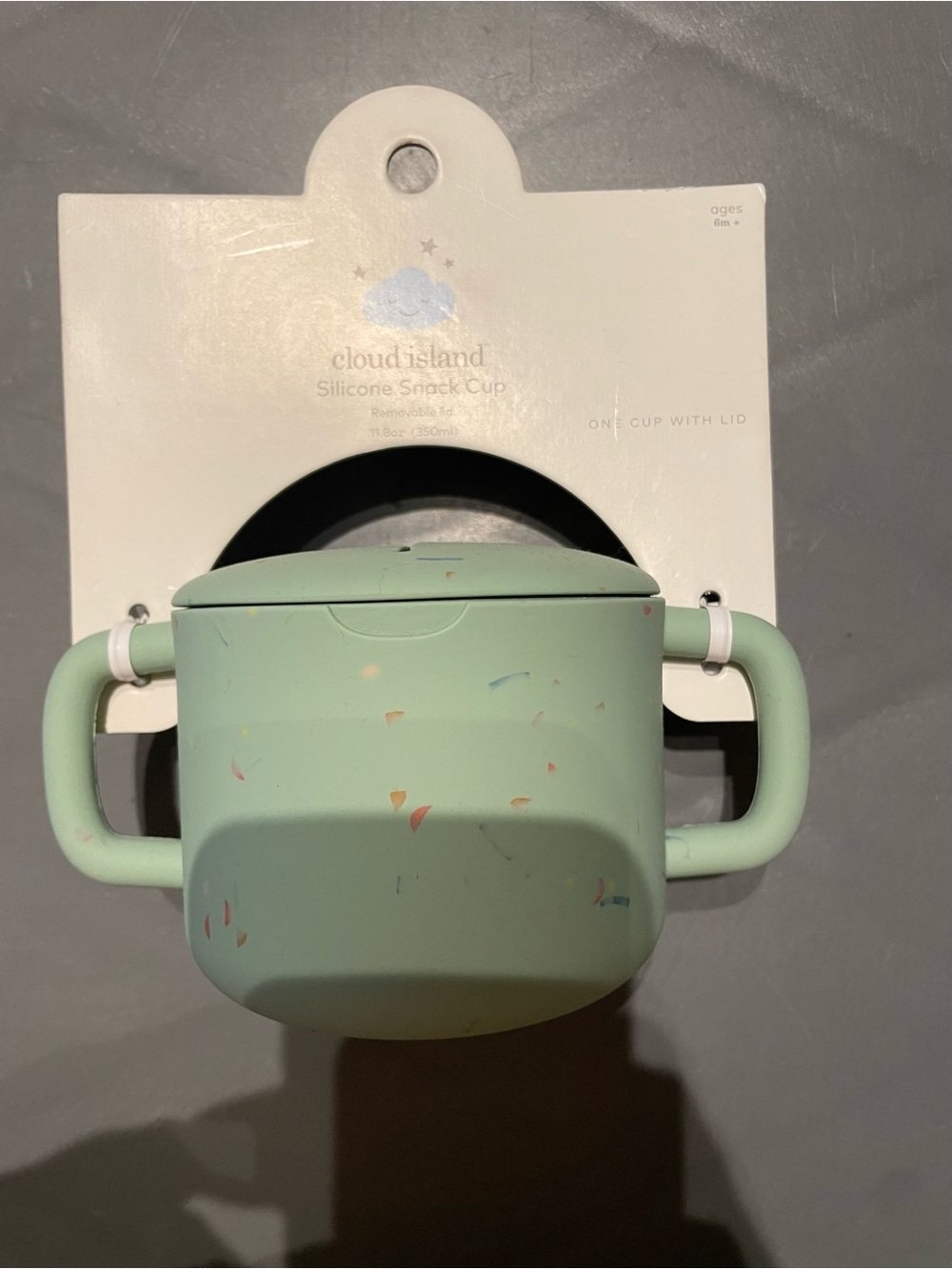 Cloud Island Snack Cup Confetti Speckle Green NWT